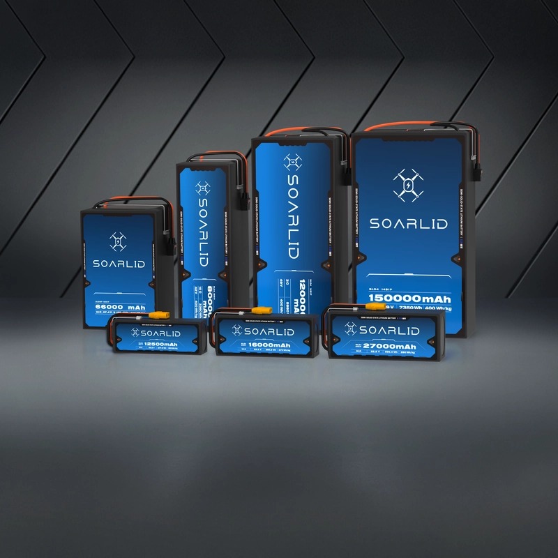 Soarlid semi-solid state drone battery product lineup