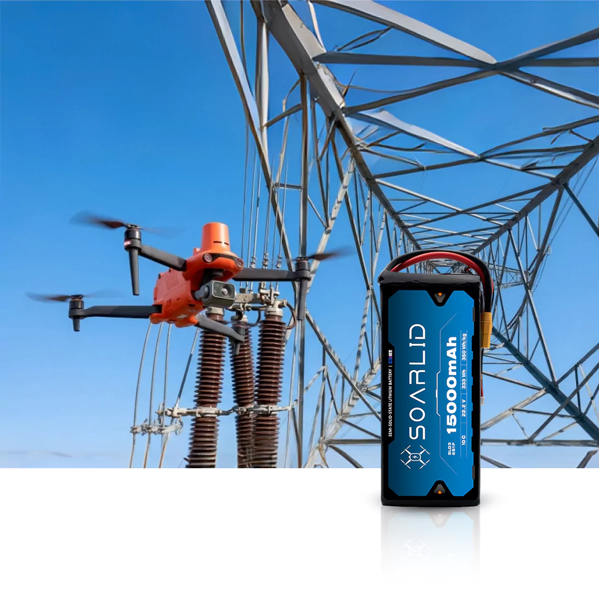 Inspection and patrol drone application with a Soarlid UAV battery pack