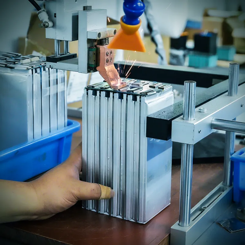 Automated spot welding of matched cell groups into battery packs